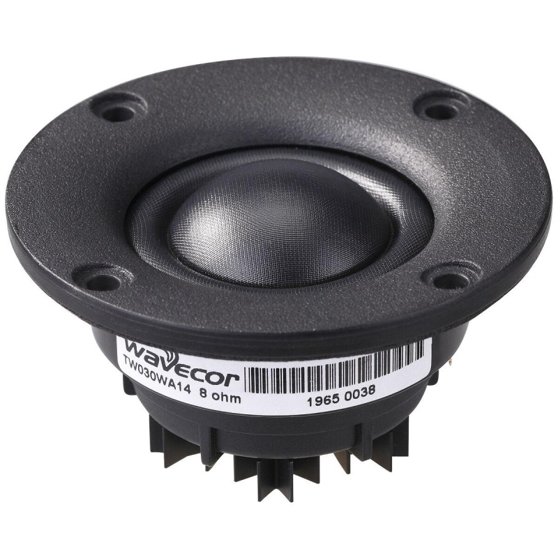 Wavecor Tw030wa14 30Mm Textile Dome Neodymium Tweeter With Heat Sink And Rear Chamber 8 Ohm