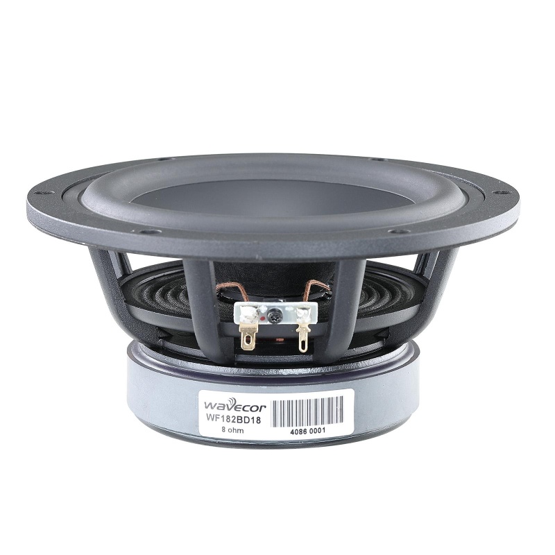 Wavecor Wf182bd17 7" Black Coated Paper/Glass Fiber Cone Midwoofer 4 Ohm