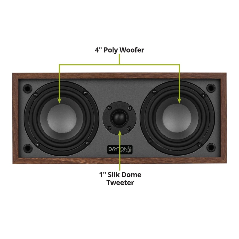 Dayton Audio Classic C40 Center Channel Speaker Wood