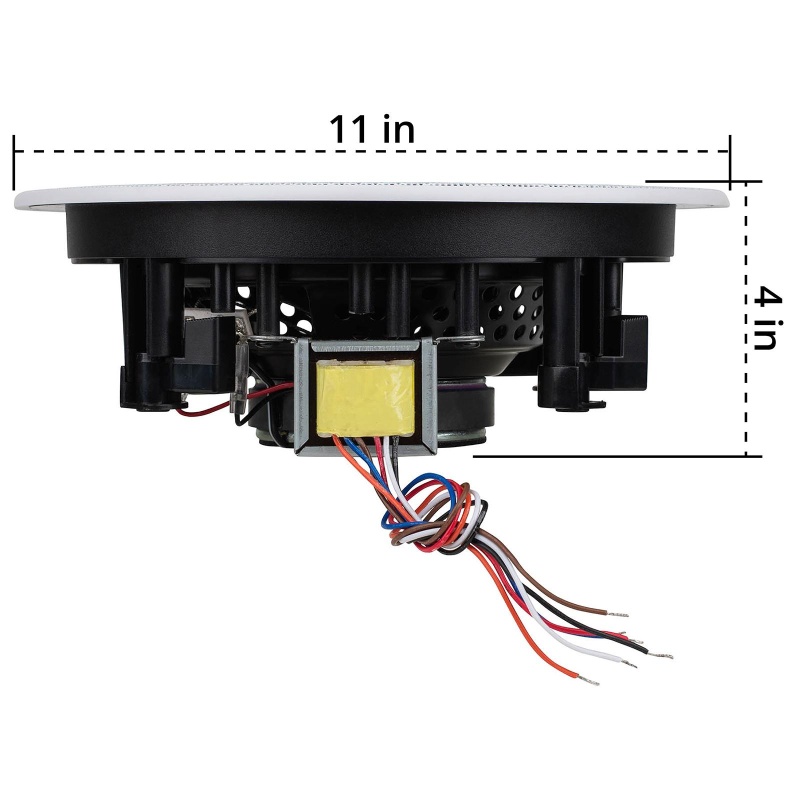 Dayton Audio CC80TPW 8″ 2-Way 70V/100V In-Ceiling Speaker Pair