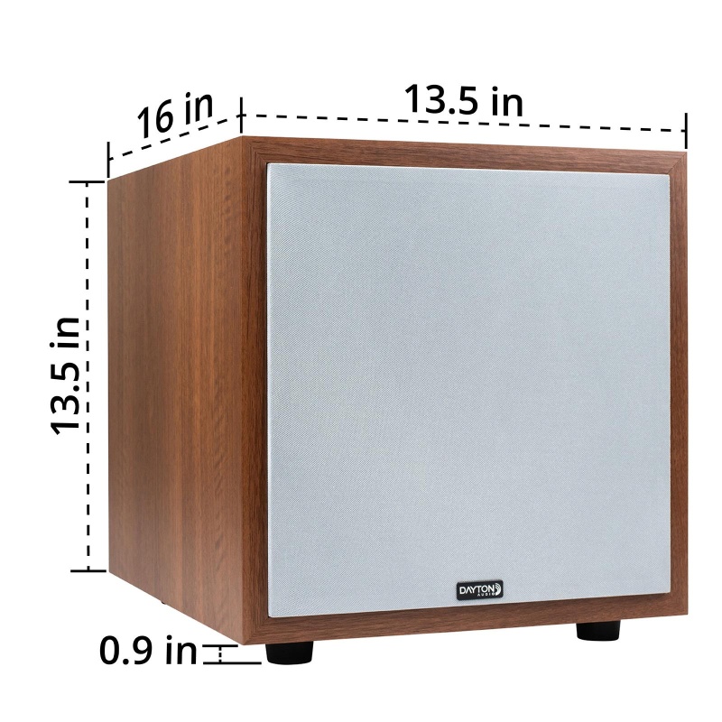 Dayton Audio Cs1000 10" 180W Powered Subwoofer Wood
