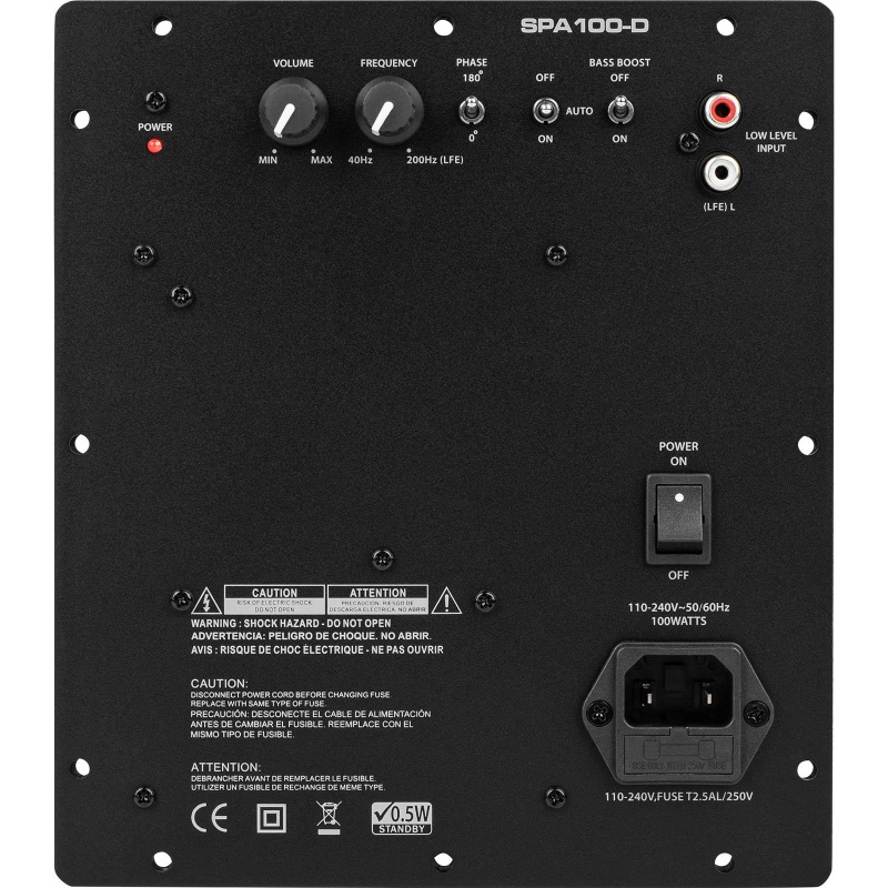 Dayton Audio Spa100-D 100 Watt Class-D Subwoofer Plate Amplifier