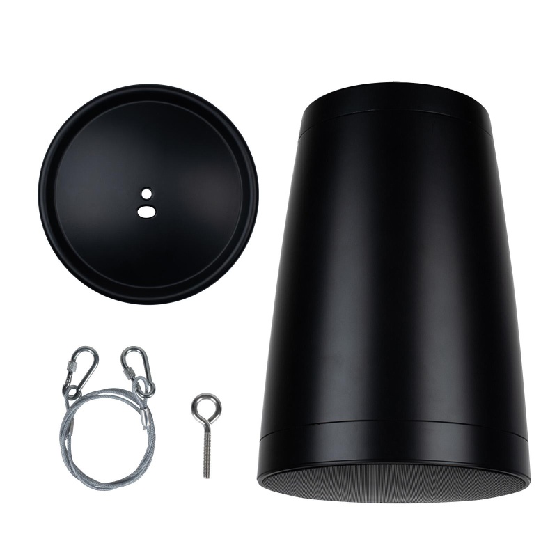 Dayton Audio 8" Commercial Audio Pendant Speaker 70V/100V/8 Ohm Black Wp80xtb