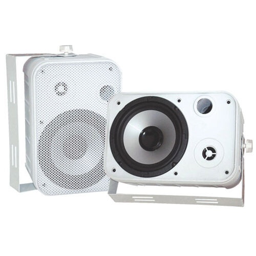 Pyle Pdwr50w 6.5" Indoor/Outdoor Waterproof Speaker Pair White