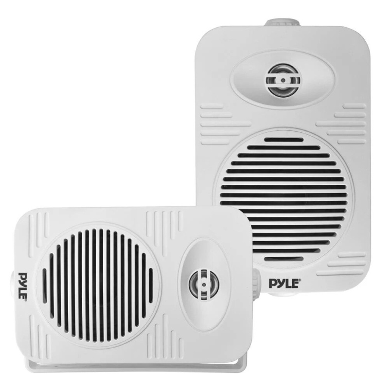 Pyle Pdwrbt46wt 4" Outdoor Waterproof Bluetooth Speaker Pair White