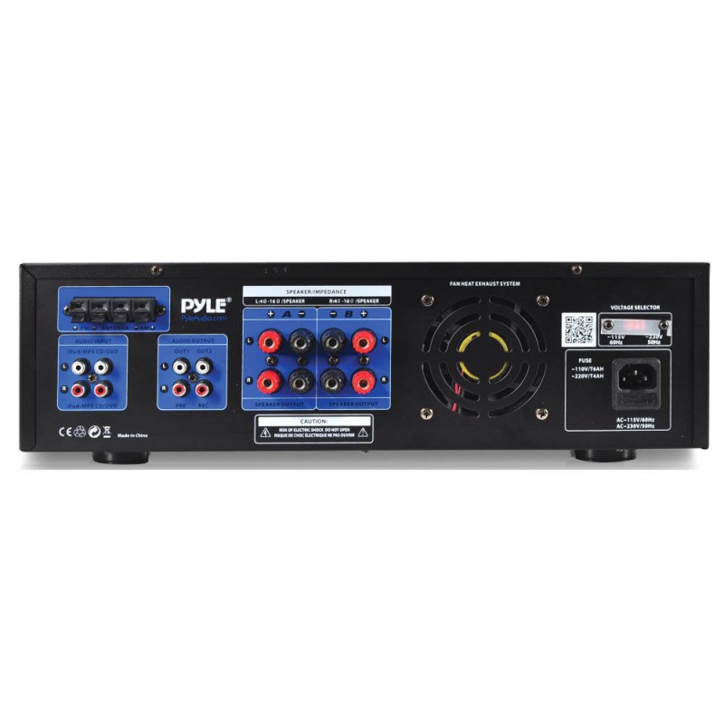 Pyle Pt390btu Digital Stereo Receiver With Bluetooth Aux-In Mp3 Usb Sd Am/Fm Radio 300w
