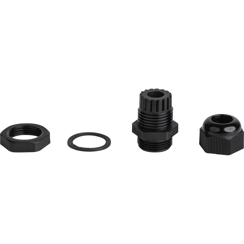 Outdoor Ip68 Waterproof Pg13.5 Plastic Cable Glands/Connectors For Od Cables 6-12Mm Black 10-Pack