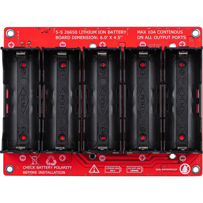 Dayton Audio Lbb-5V2 5 X 26650 Lithium Battery Charger Board/Module 21V With Charge Protection