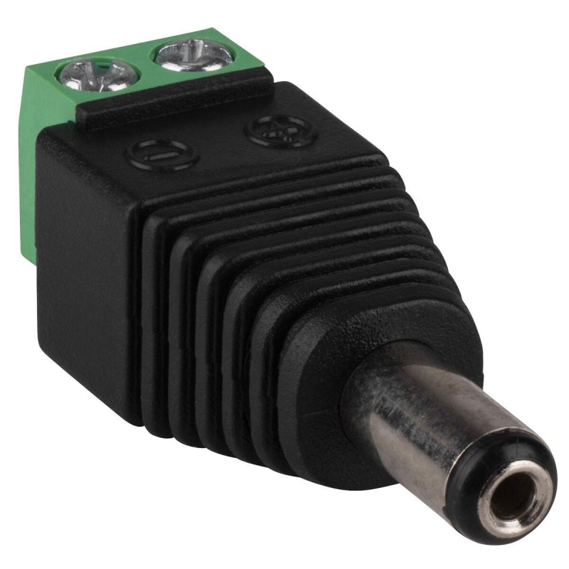 2.1 X 5.5Mm Dc Coaxial Power Plug To Screw Terminals