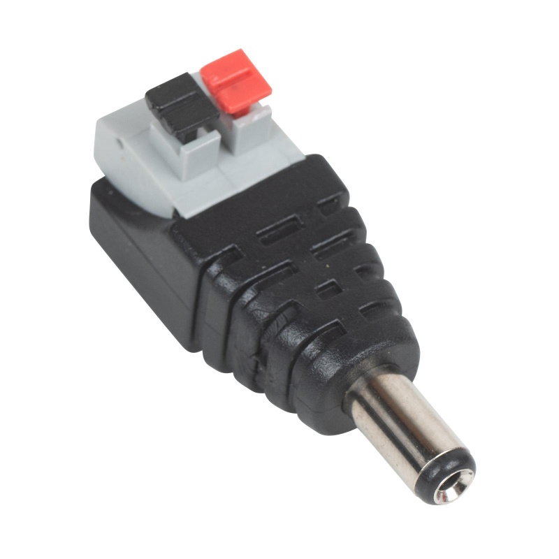 5.5 X 2.1Mm Dc Barrel Plug / Male With Push Down Connectors