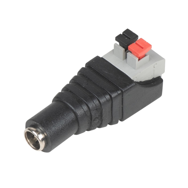 5.5 X 2.1Mm Dc Barrel Socket / Female With Push Down Connectors