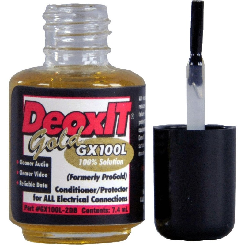 Caig Deoxit Gold Gx100l-2Db-Uv Brush Bottle 7.4 Ml
