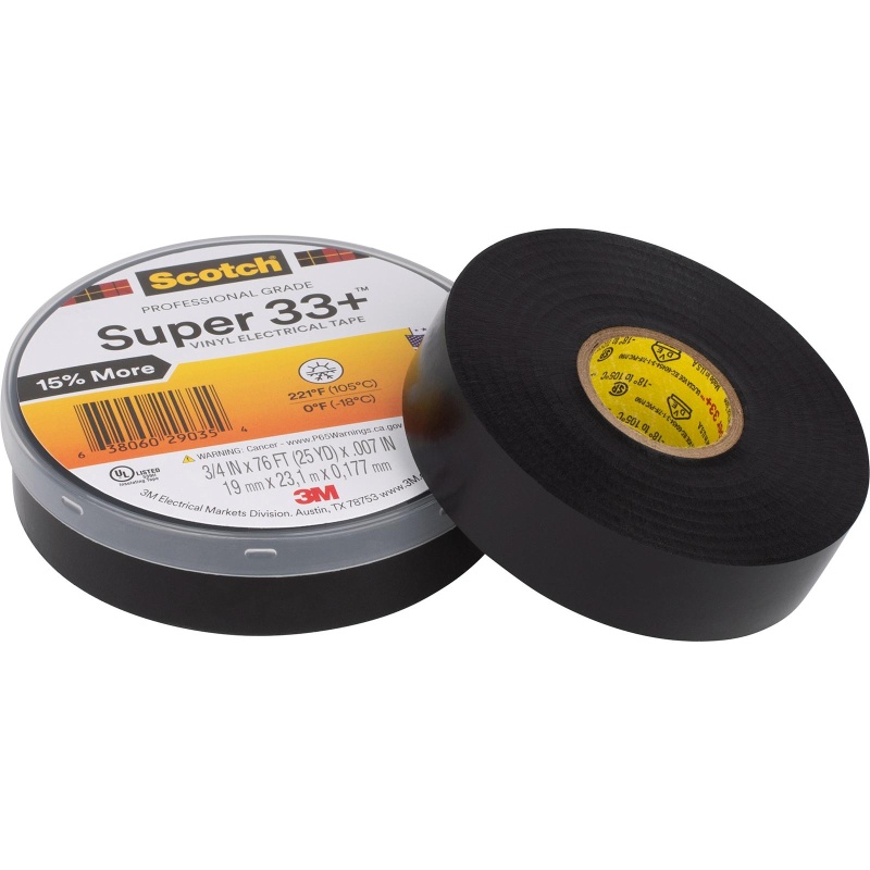 3M Scotch Super 33+ Electrical Tape 3/4" X 76 Ft