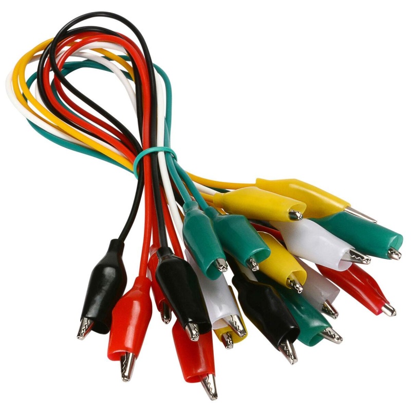 Small Alligator Clip Test Lead Set 10 Pcs