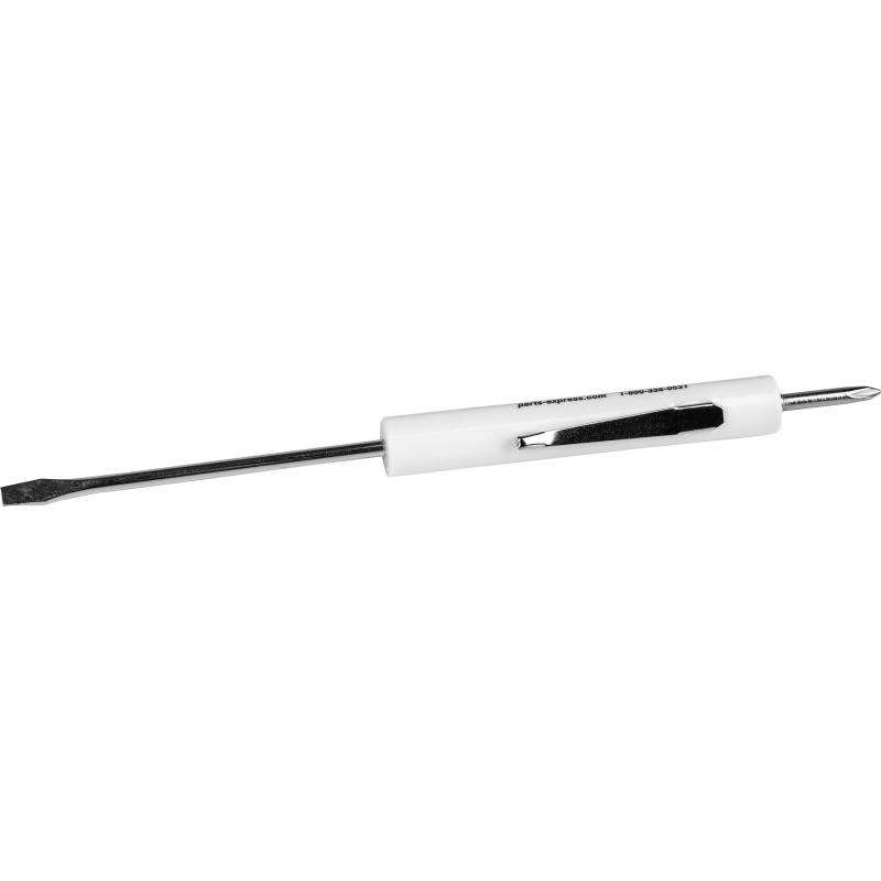 Parts Express 2-In-1 Phillips/Blade Pocket Tweaker Screwdriver