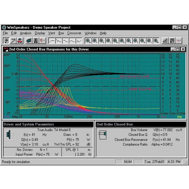 True Audio Winspeakerz Speaker Design Software