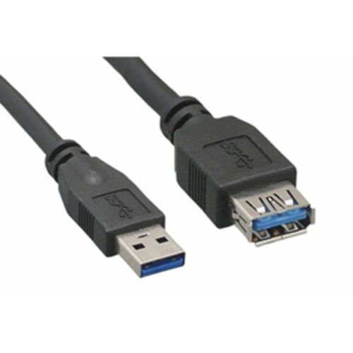 10 Ft. Black Usb 3.0 A Male/A Female Extension Cable