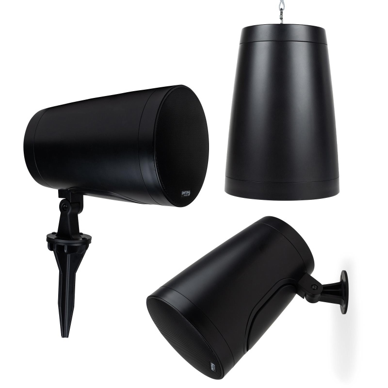 Restocked Dayton Audio 6-1/2" Pendant/Landscape Speaker 70V/100V/8 Ohm Black Wp60xtb
