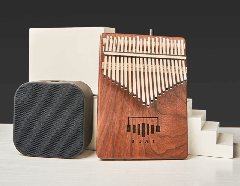Dual D2pro 21 Key Advanced Kalimba | Dark Walnut Wood - D2 Pro