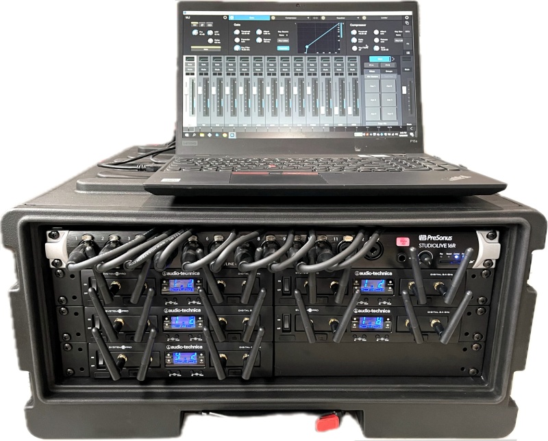 10 Channel Digital Wireless Microphone System And Interface