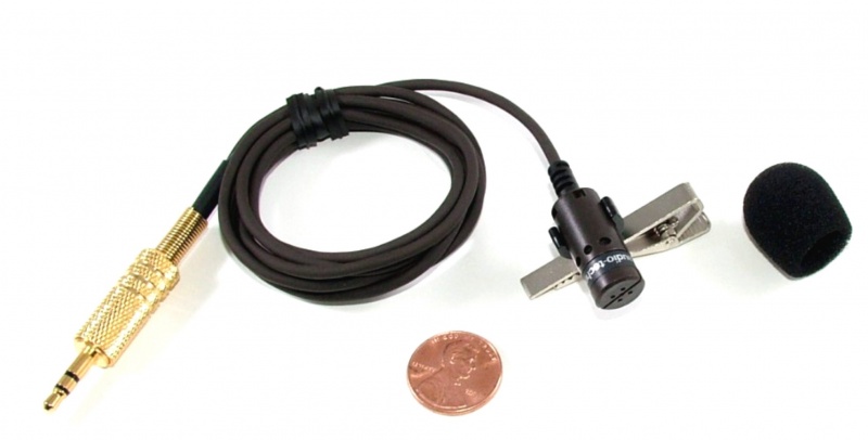 Uni-Directional Lapel Microphone With Windscreen And Lapel Clip