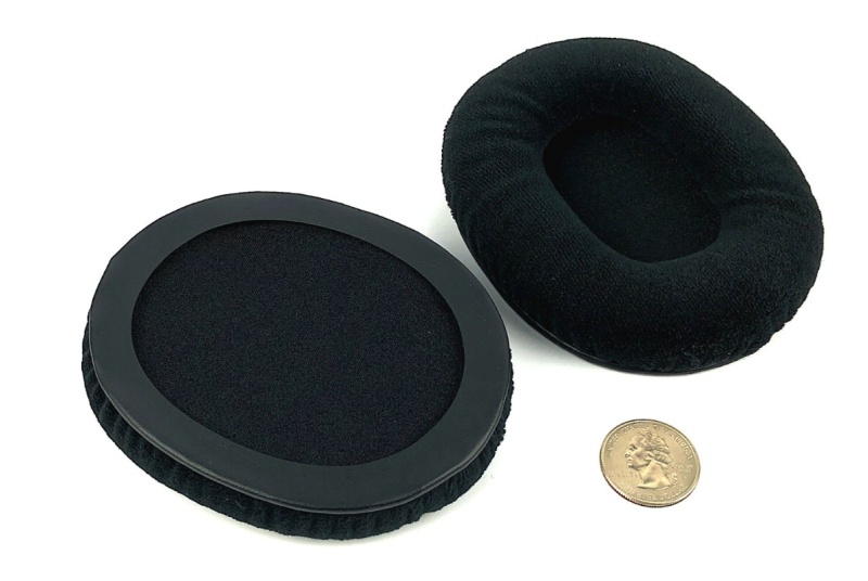 Memory Foam Black Velvet Replacement Earpad Pair For Ath-M40fs And Ath-M40ds