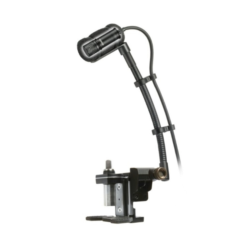 Audio-Technica Cardioid Condenser Microphone With Drum Mounting System Cardioid Condenser Microphone With Highpass Filter, Drum Mount, And 5″ Gooseneck
