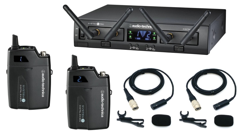 Audio-Technica Atw-1311 System 10 Pro Dual-Channel Digital Wireless Cardioid Lavalier Microphone System (2.4 Ghz)