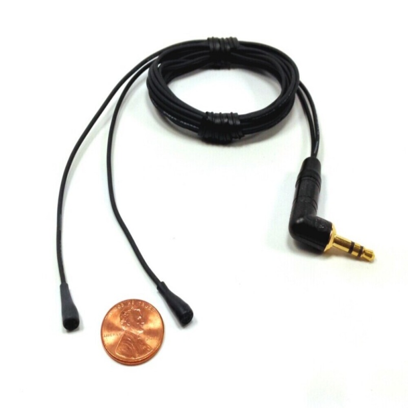 Subminiature Binaural/Stereo Microphones With High-Flex Miniature Mogami Shielded Cable And Professional Connector. Made In Usa
