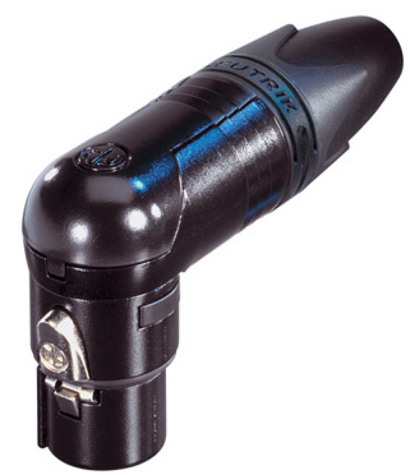 Neutrik RX Series 5-Pin XLRF Right-Angle Cable Connector, Black