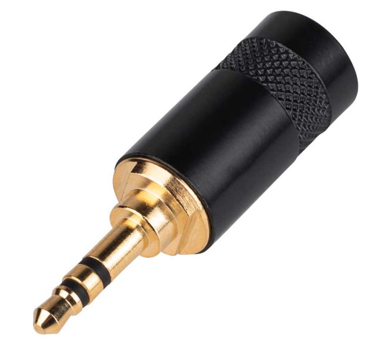 Rean 3.5Mm Trs Plug Black/Gold Connector