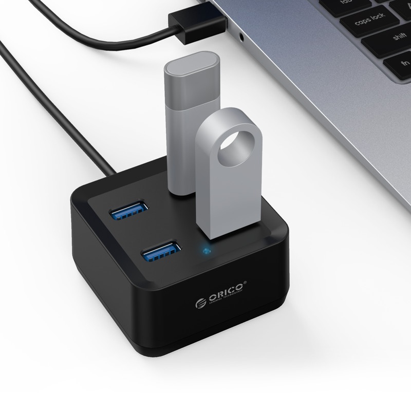 Orico 4 Port High Speed Usb 3.0 Hub For Windows, Linux, Mac (Dh4u-U3), Black