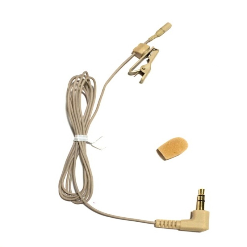 Subminiature Omnidirectional Condenser Lavalier Microphone – Beige Color