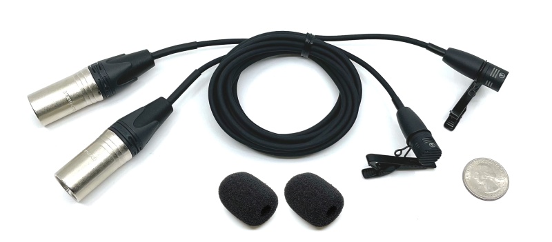 Cardioid Stereo Microphones With Xlr Connectors – Includes One Pair Of Clips And Standard Windscreens