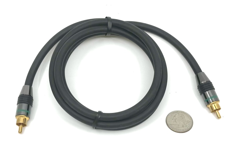 Ultra-Premium Heavy-Duty Rca Male To Rca Male Cable, 1.5 Meter Long