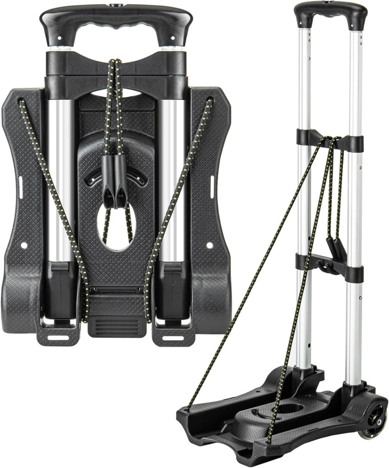Small Folding Collapsible Lightweight Aluminum Hand Truck Dolly With 2 Wheels