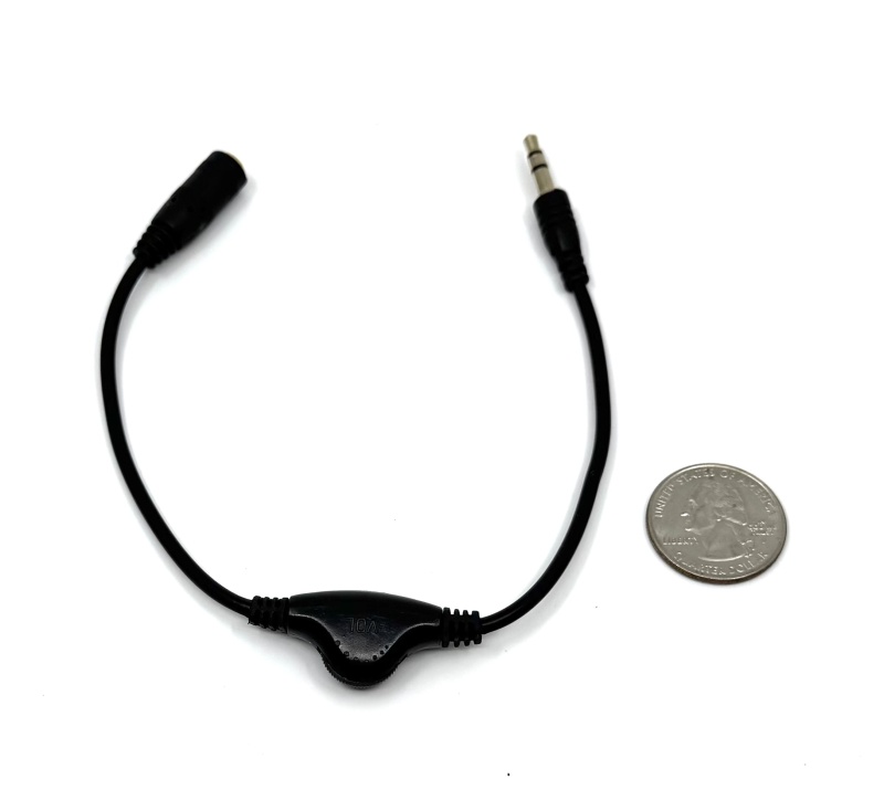 3.5Mm (1/8 Inch) Male To 3.5Mm (1/8 Inch) Female In-Line Headphone Volume Control