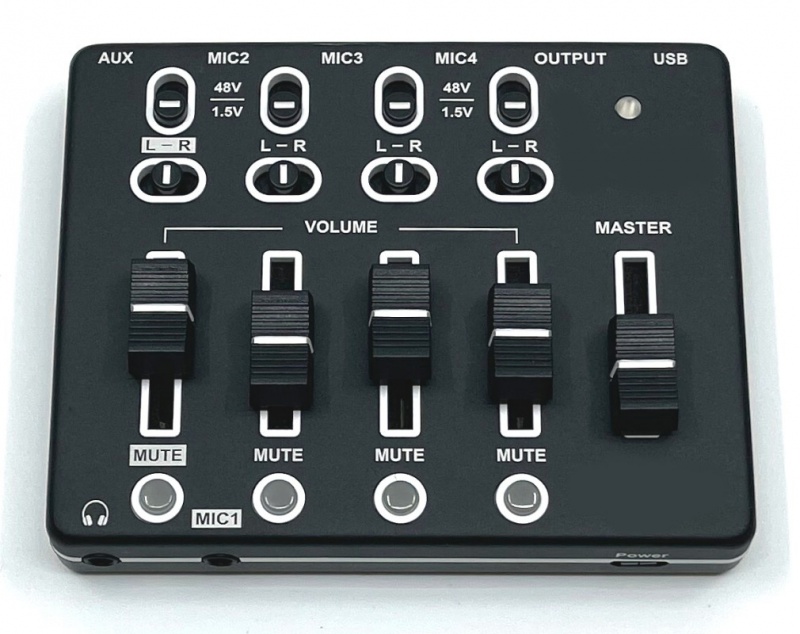4 Microphone Input 3.5Mm () Microphone Mixer – Analog And Digital Usb Output