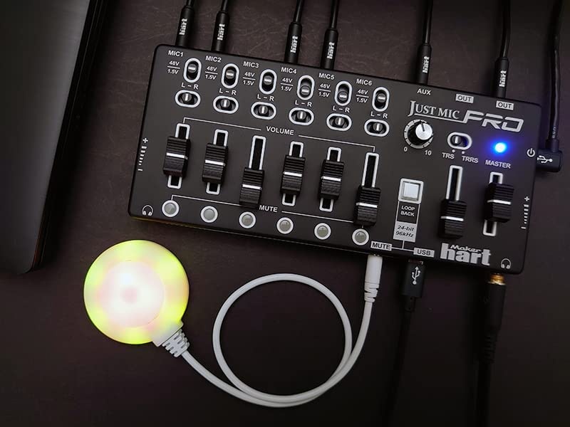 6 Channel 3.5Mm () Microphone Mixer – Analog And Digital Output