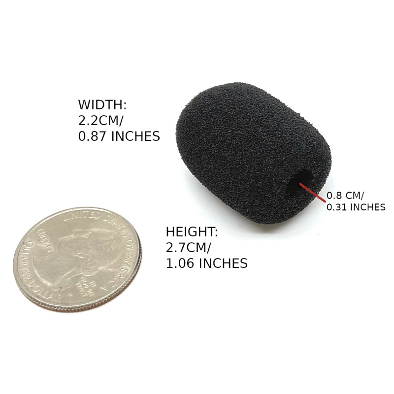 One Pair Of Premium Windscreens For All Ms-Mmm-1 And Sp-Cmc-4U Microphones