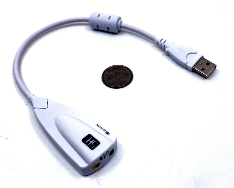 Usb Sound Adapter With Microphone Jack, Headphone Jack And Pigtail Cable