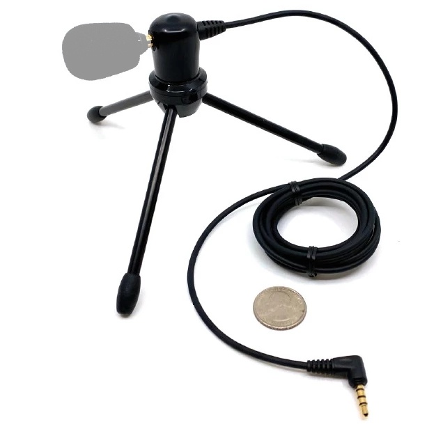 Miniature Professional Tripod Microphone Stand With Built-In Extension Cable