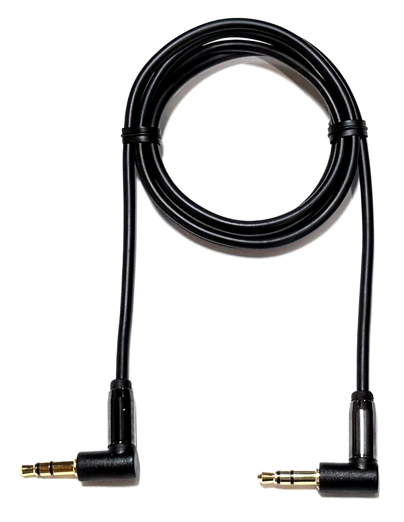 3.5Mm Shielded Patch Cable With Two Right Angle Male Plugs – 36″ Long