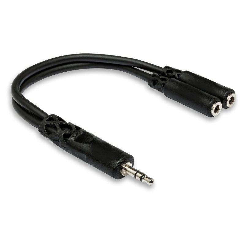 Stereo (Trs) 3.5Mm Splitter Cable – Dual Female To Single Male – All Connections Trs