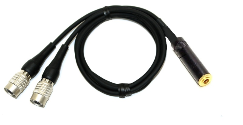 Stereo Trs 3.5Mm To Left And Right Hrs Connectors For Audio Technica Unipack Transmitters