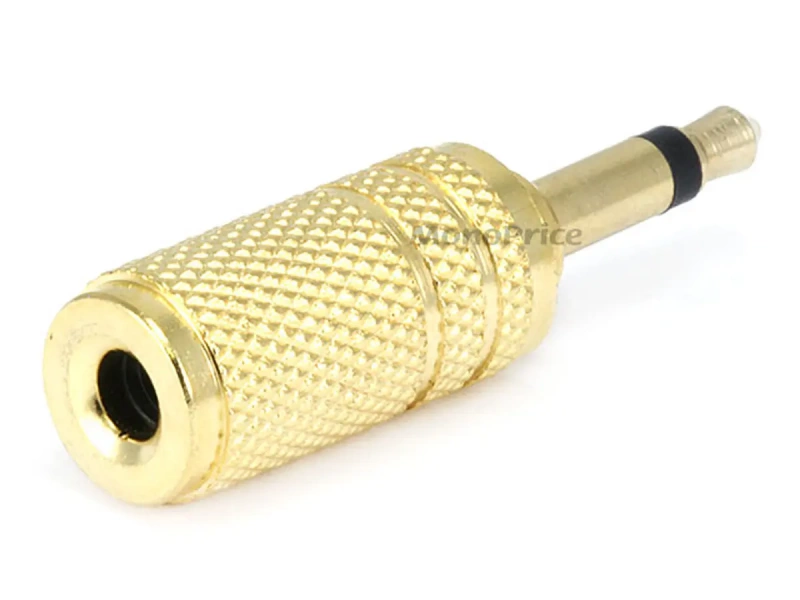 3.5Mm Ts Mono Plug To 3.5Mm Trs Stereo Jack Adapter