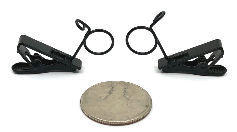 One Pair Medium Lapel Clip – Fits Most Audio Technica Lapel Mics (At831, At829) And Ms-Mmm-1-Mkii – 9Mm To 12Mm Diameter Mics