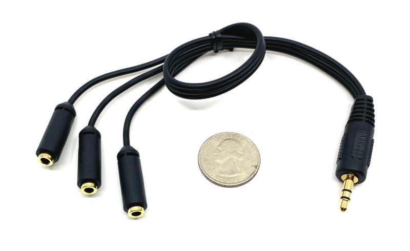 3 Way Audio Splitter – One 3.5Mm Male To Three 3.5Mm Females