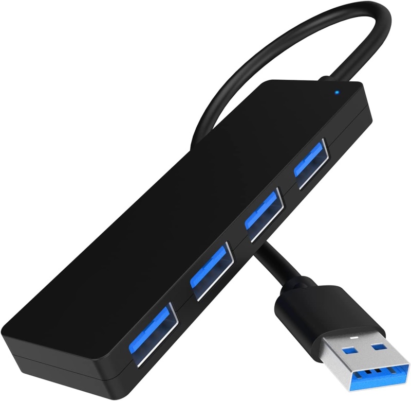 4-Port Usb Ultra-Mini Hub – Compatible With Usb Microphones