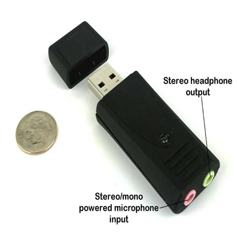 Ultra-High Output Usb Sound Adapter With Advanced Noise And Echo Filtering